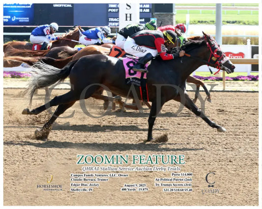 ZOOMIN FEATURE - QHRAI Stallion Service Auction Derby Trials - 08-09-25 - R02 - IND - Action Indiana Grand