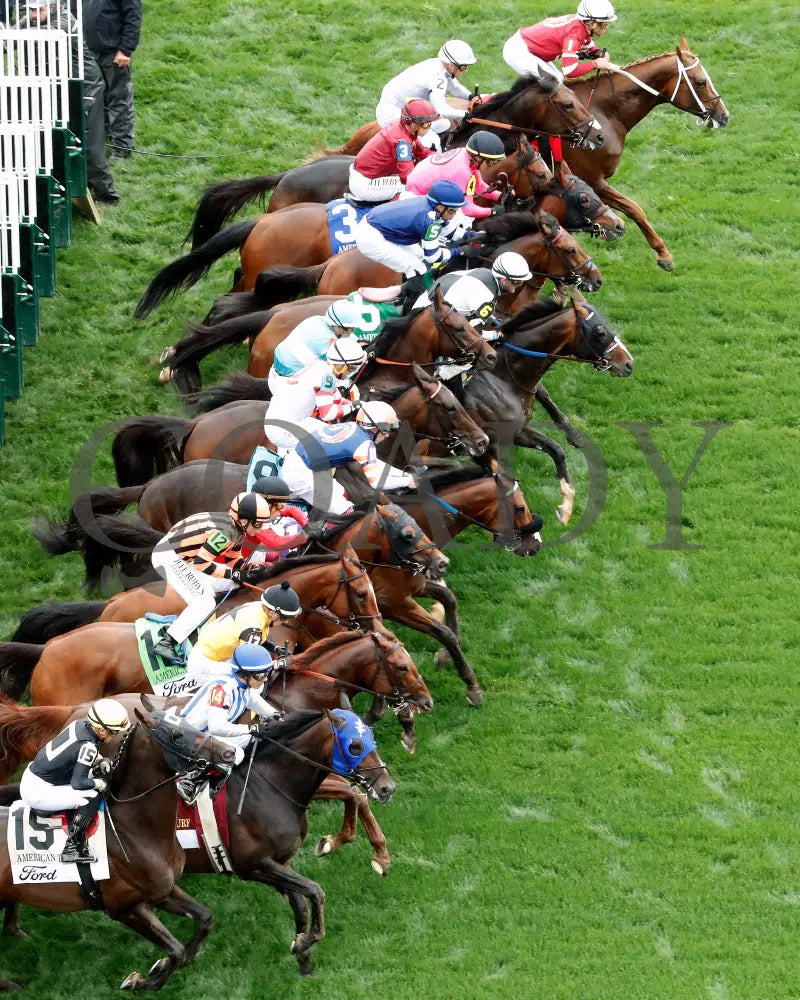ZULU KINGDOM - 050325 - The American Turf G1 - Race 09 - CD - Aerial Start 01 Churchill Downs